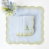 Discount Mrs. Alice Alathea Blue & Green Linen Napkins (Set Of 4)