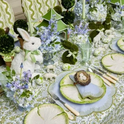 Discount Mrs. Alice Alathea Blue & Green Linen Napkins (Set Of 4)