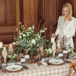 Mrs. Alice Alathea Caramel Linen Placemats & Napkins (Set Of 4)