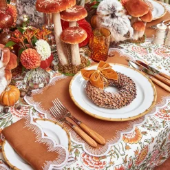 New Mrs. Alice Amber Hobnail Jug And Glasses (Set Of 6)