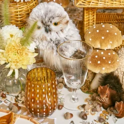 Sale Mrs. Alice Amber Speckle Water Glasses