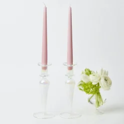 Mrs. Alice Amelie Clear Candle Holders (Pair)