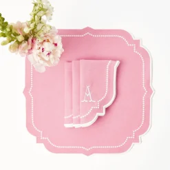 Best Mrs. Alice Amelie Pink Napkins (Set Of 4)