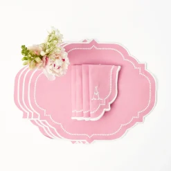 Clearance Mrs. Alice Amelie Pink Placemats & Napkins (Set Of 4)