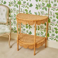 Discount Mrs. Alice Annabelle Rattan Side Table