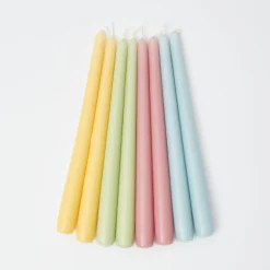 Mrs. Alice Assorted Pastel Candles (Set Of 8)