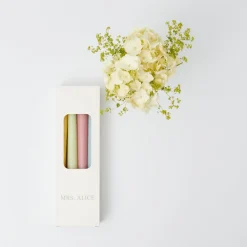 Mrs. Alice Assorted Pastel Candles (Set Of 8)