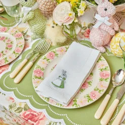 Discount Mrs. Alice Assorted White Linen Rabbit Napkins (Set Of 4)