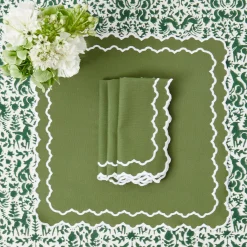 New Mrs. Alice Beatrice Forest Green Napkins (Set Of 4)