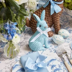 Discount Mrs. Alice Blue & Brown Rattan Rabbit Family