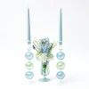 New Mrs. Alice Blue & Green Camille Candle Holder (Pair)