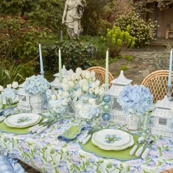 New Mrs. Alice Blue & Green Camille Candle Holder (Pair)