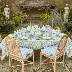 New Mrs. Alice Blue & Green Camille Candle Holder (Pair)