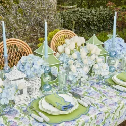 New Mrs. Alice Blue & Green Camille Candle Holder (Pair)