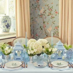 Sale Mrs. Alice Blue & White Rim Short Stem Glass (Set Of 4)