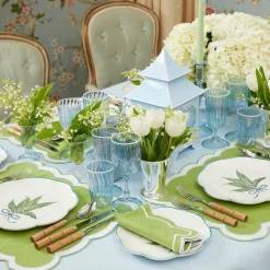 Sale Mrs. Alice Blue & White Rim Short Stem Glass (Set Of 4)