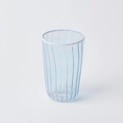 Mrs. Alice Blue & White Rim Water Glasses (Set Of 4)