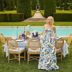 Sale Mrs. Alice Blue Bamboo Tablecloth