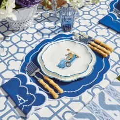 Sale Mrs. Alice Blue Bamboo Tablecloth