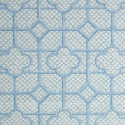 Sale Mrs. Alice Blue Bamboo Trellis Fabric