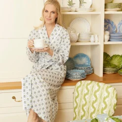 New Mrs. Alice Blue Bouquet Dressing Gown