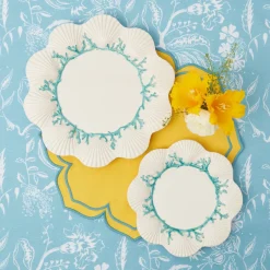 Mrs. Alice Blue Coral Dinner & Starter Plates (Set Of 8)