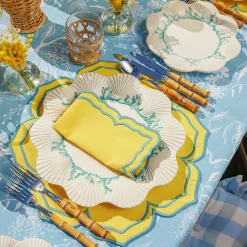 Mrs. Alice Blue Coral Dinner & Starter Plates (Set Of 8)