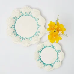 Clearance Mrs. Alice Blue Coral Dinner Plates (Set Of 4)