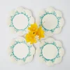 New Mrs. Alice Blue Coral Starter Plates (Set Of 4)