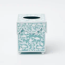 Outlet Mrs. Alice Blue Floral Tole Tissue Box