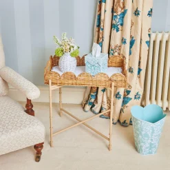 Outlet Mrs. Alice Blue Floral Tole Tissue Box