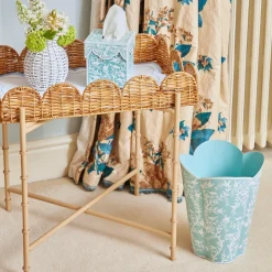 Outlet Mrs. Alice Blue Floral Tole Tissue Box