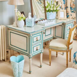 Outlet Mrs. Alice Blue Floral Tole Tissue Box
