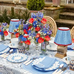 Mrs. Alice Blue Fluted Vase Set