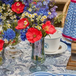 Mrs. Alice Blue Fluted Vase Set