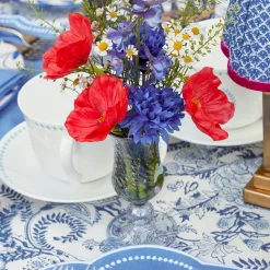 Mrs. Alice Blue Fluted Vase Set