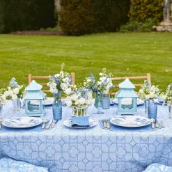 Hot Mrs. Alice Blue Fluted Vases (Pair)