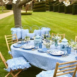 Hot Mrs. Alice Blue Fluted Vases (Pair)