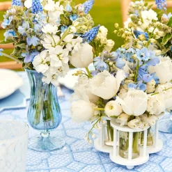 Hot Mrs. Alice Blue Fluted Vases (Pair)