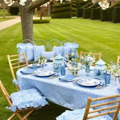 Hot Mrs. Alice Blue Fluted Vases (Pair)