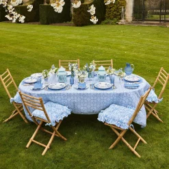 Hot Mrs. Alice Blue Fluted Vases (Pair)