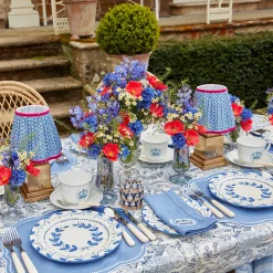 Hot Mrs. Alice Blue Fluted Vases (Pair)