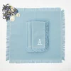 Hot Mrs. Alice Blue Fringe Napkins (Set Of 4)