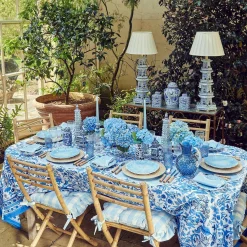 Best Mrs. Alice Blue Gingham Ruffle Seat Pad Cushion