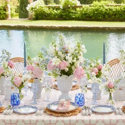 Best Mrs. Alice Blue Glass Lantern Tea Light Holders (Pair) - 24Cm