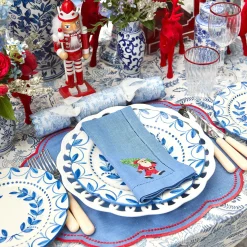 Discount Mrs. Alice Blue Hand Embroidered Father Christmas Napkins (Set Of 4)