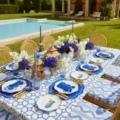 Sale Mrs. Alice Blue Ikat Seat Pad Cushion