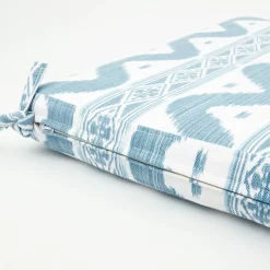 Sale Mrs. Alice Blue Ikat Seat Pad Cushion