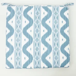 Sale Mrs. Alice Blue Ikat Seat Pad Cushion