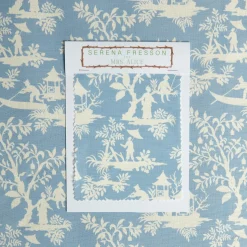 Best Mrs. Alice Blue Pagoda Garden Fabric